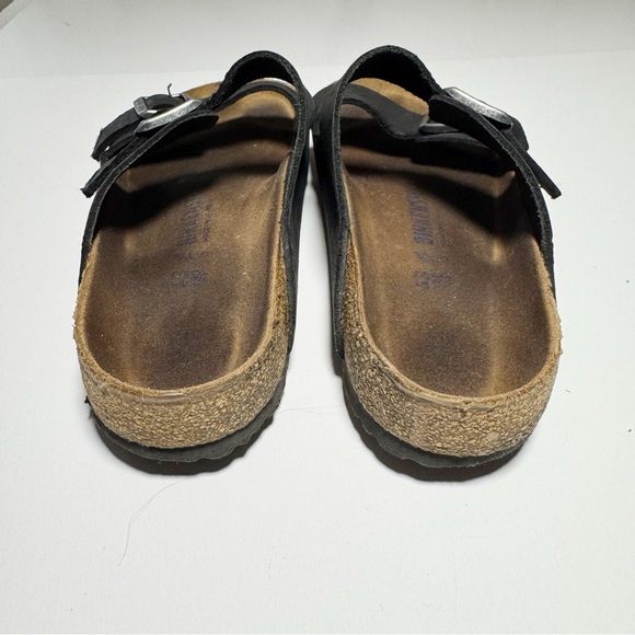 Birkenstock Arizona Black Leather Sandals - Picture 4 of 7